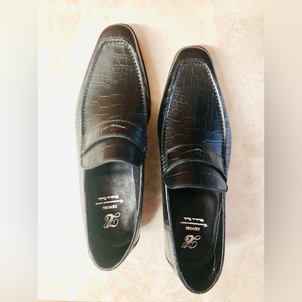 NIBWT Zenobi Made In Italy Black Leather Day-to-Night High-Quality Shoes Size 41